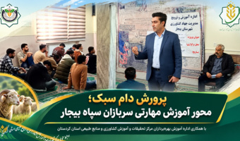 پرورش دام سبک؛ محور آموزش مهارتی سربازان سپاه شهرستان بیجار