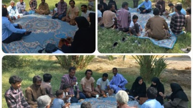 دوره آموزشی نکات فنی آماده سازی زمین و کاشت گندم در روستای هوراپ از توابع شهرستان بمپور