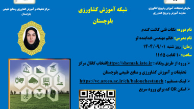وبینار آموزشی با موضوع نکات فنی کاشت گندم