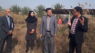 بازدید معاون برنامه‌ریزی و پشتیبانی و مدیر امور مالی موسسه  تحقیقات علوم باغبانی از پژوهشکده خرما و میوه‌های گرمسیری